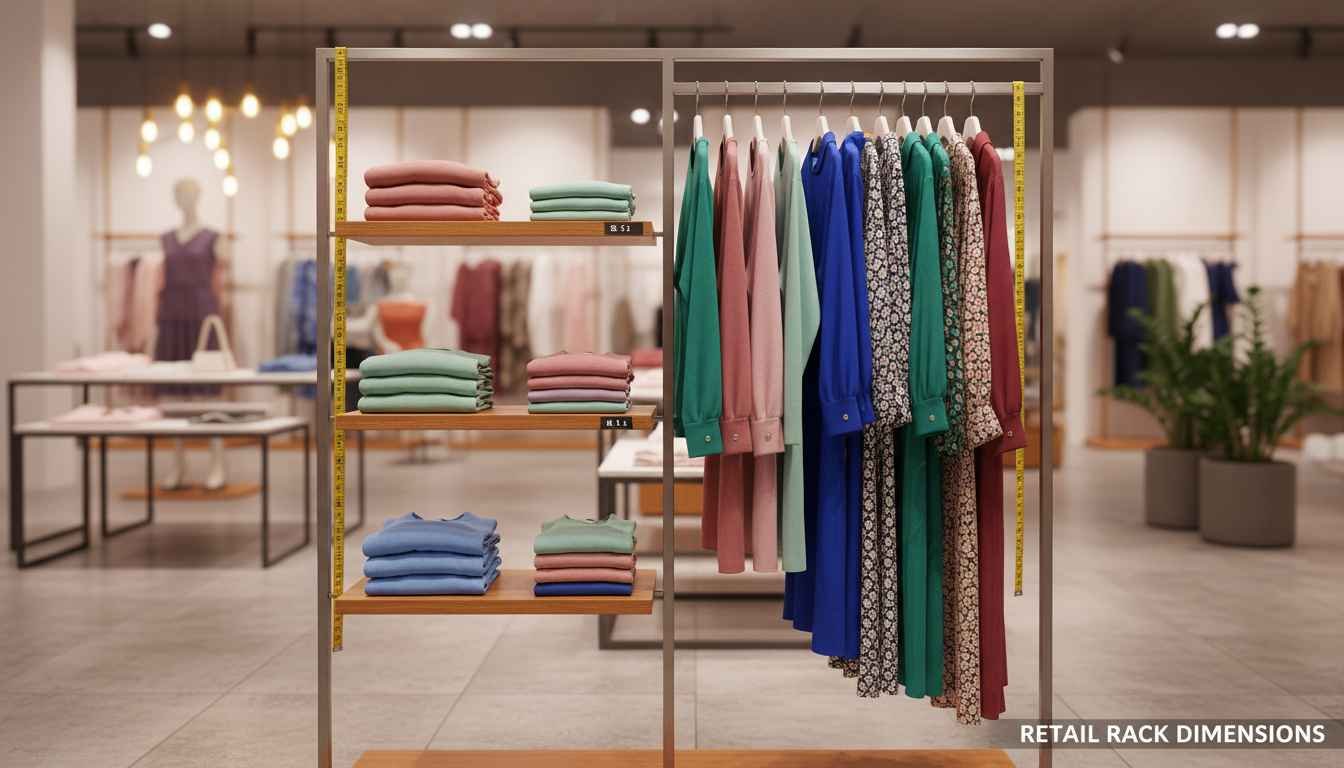 retail clothing rack dimensions